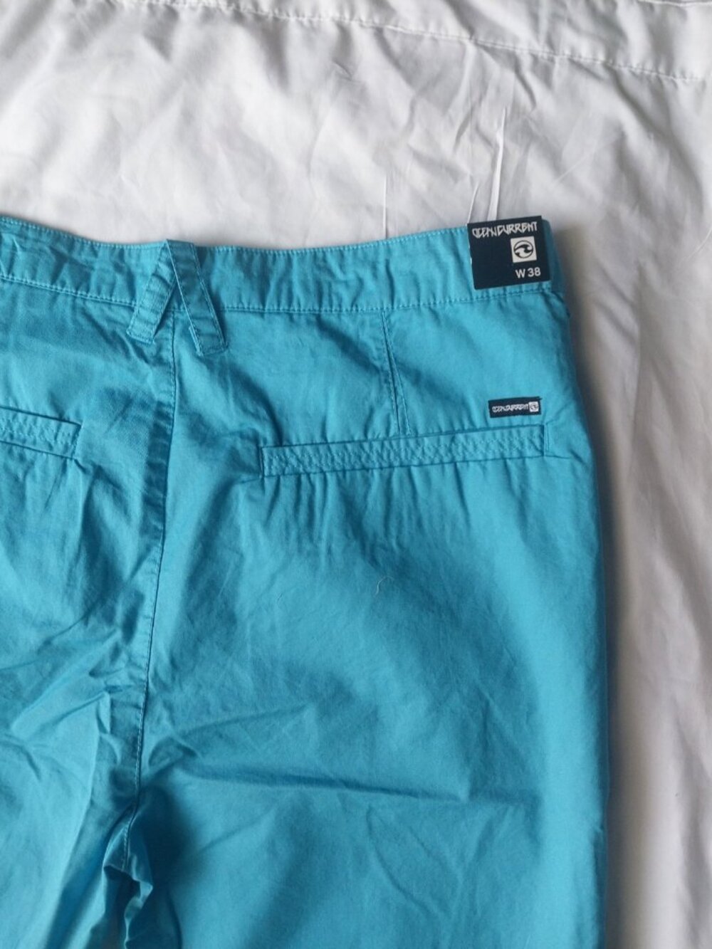 Ocean Current Chino Board Shorts Blue Size 38 New - Picture 2 of 4